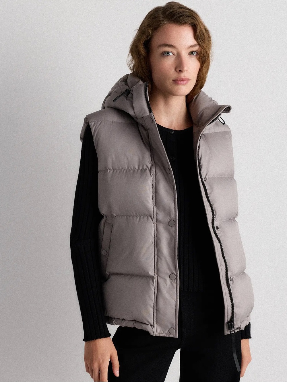 Quince Responsible Down Puffer Vest Morel Grey M NWT